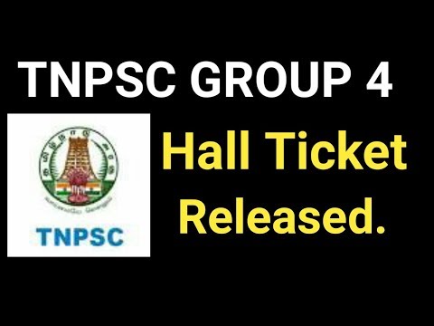 Hall Ticket Released / TNPSC GROUP 4 2019 /