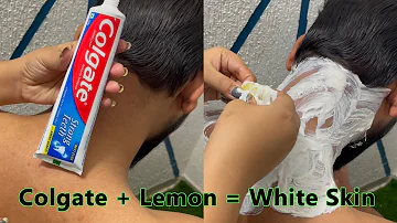 Colgate lemon for neck, कोलगेट नींबू क्या सच में आप को गोरा बना सकती है, Colgate and lemon face pack