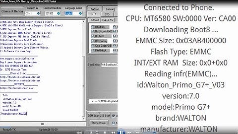Walton Primo G7+ Flash by  Miracle Box 100% Tested (A-Z Technology)