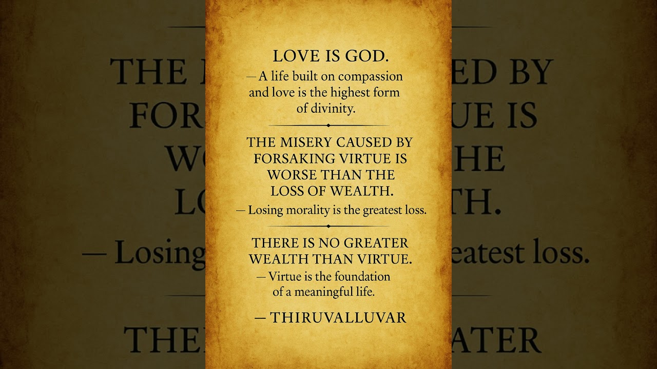 Timeless Wisdom of Thiruvalluvar | Life Lessons for Love, Virtue & True Wealth |