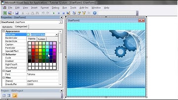 Excel 2010 VBA Tutorial 52   Userforms   Backgrounds and Images