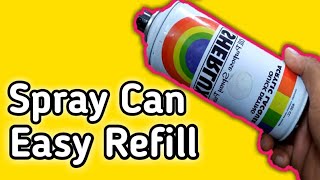 How to Refill  Spray  Paint Can In A Simple Way