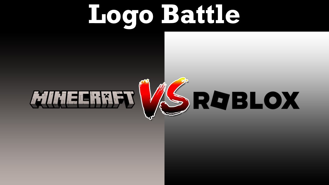 Minecraft VS Roblox - Logo Battle 