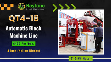 QT4-18 Automatic Concrete Block Making Machine Equipped with 1.5M Diameter Pan Mixer