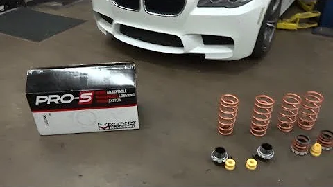 LOWERING The F10 BMW M5! Height Adjustable Coilover Sleeve Install - Keep the EDC System!!!