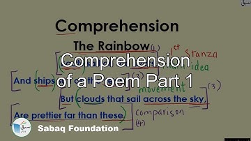 Comprehension of a Poem Part 1, English Lecture | Sabaq.pk