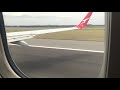 737 taking off in huge turbulence