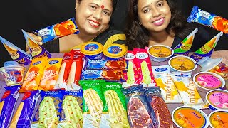 32 ICE CREAM EATING CHALLENGE | AMUL, CORNETTO | Indian Food Eating show | Bengali Eating Show