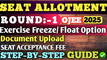 B.Pharm OJEE Counselling 2025 | Round 1 Seat Allotment Explained Step by Step