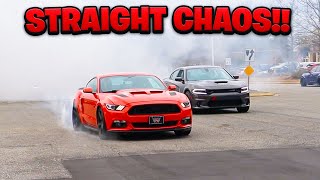 LOTS OF BURNOUTS \& FULL SENDS!! Cars \& Coffee Morrisville January 2023