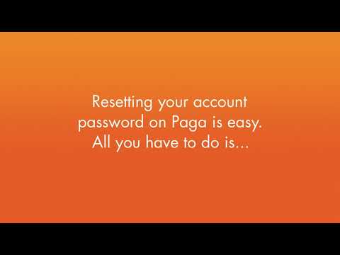 Reset Your Password On Paga