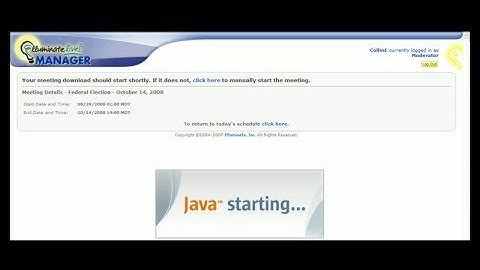 What to Expect When Connecting to an Elluminate Session