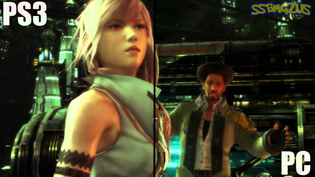 Final Fantasy Xiii Ps3 Vs Pc Real Time Cut Scene Youtube