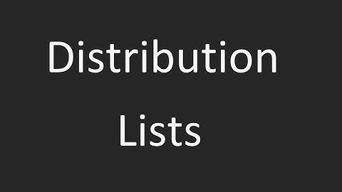 Edit an MCOE Distribution List