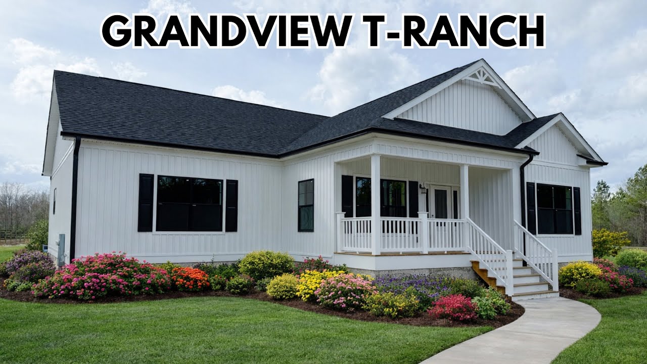 T Ranch Modular Home Grandview T-Ranch Modular Home Tour | Ranch Home Built in North ...