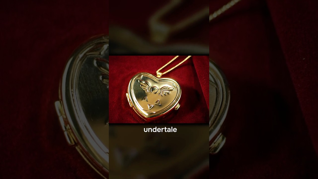 Золотой музыкальный кулон Undertale