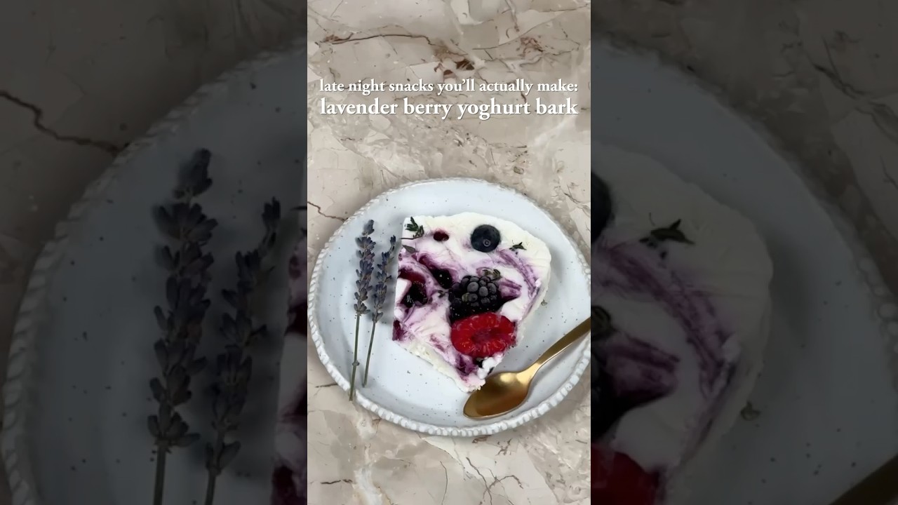 Easy Protein Late-Night Snack: Frozen Lavender Yogurt Bark 🌿💤 | Rituals