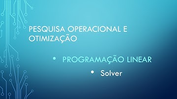 04 - Programação linear - solver