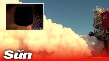 Nasa tests ‘most powerful rocket ever built’ ahead of unmanned test flight