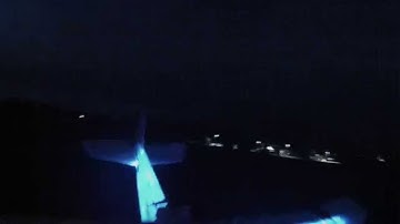 Scratch built rc glider Night Flying with LED