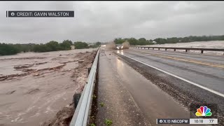 Video shows the power of the floodwaters raging through Kerrville | NBCDFW