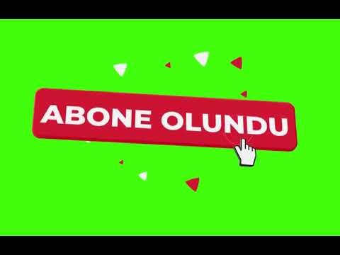 Beğen Abone ol Bildirimleri aç butonu Green Screen Videosu