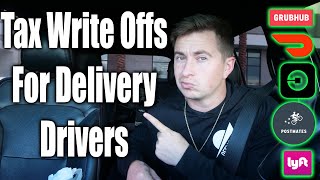 TAX WRITE OFFS FOR DRIVERS  What Can You Write Off On Taxes Doordash Postmates Grubhub Uber Lyft