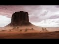 Howling desert wind in monument valley  ambience sounds windy  wilderness white noise  12 hr 4k