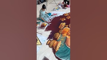 Diwali special rangoli | portrait rangoli art #diwali #rangoli