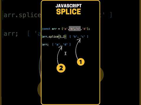 SPLICE ✂️ in JavaScript #javascript #shorts