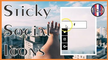 How to make sticky & fixed social icons | HTML & CSS || BPS