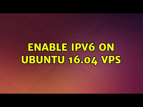 Ubuntu: Enable IPv6 on Ubuntu 16.04 VPS