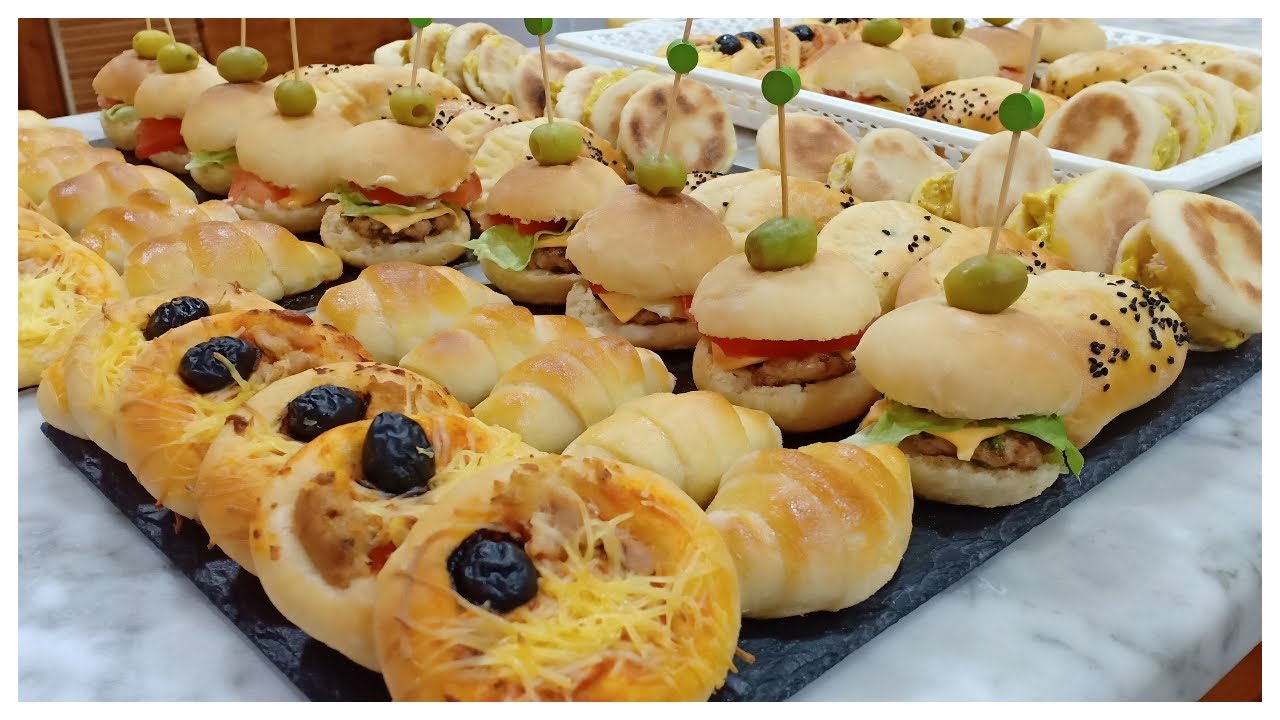 مهرجان المملحات بالعجين العجيب/بكيلوا فرينة وبعجينة وحدة عملت 5انواع مملحات بحشوات سهلة وبنييينة