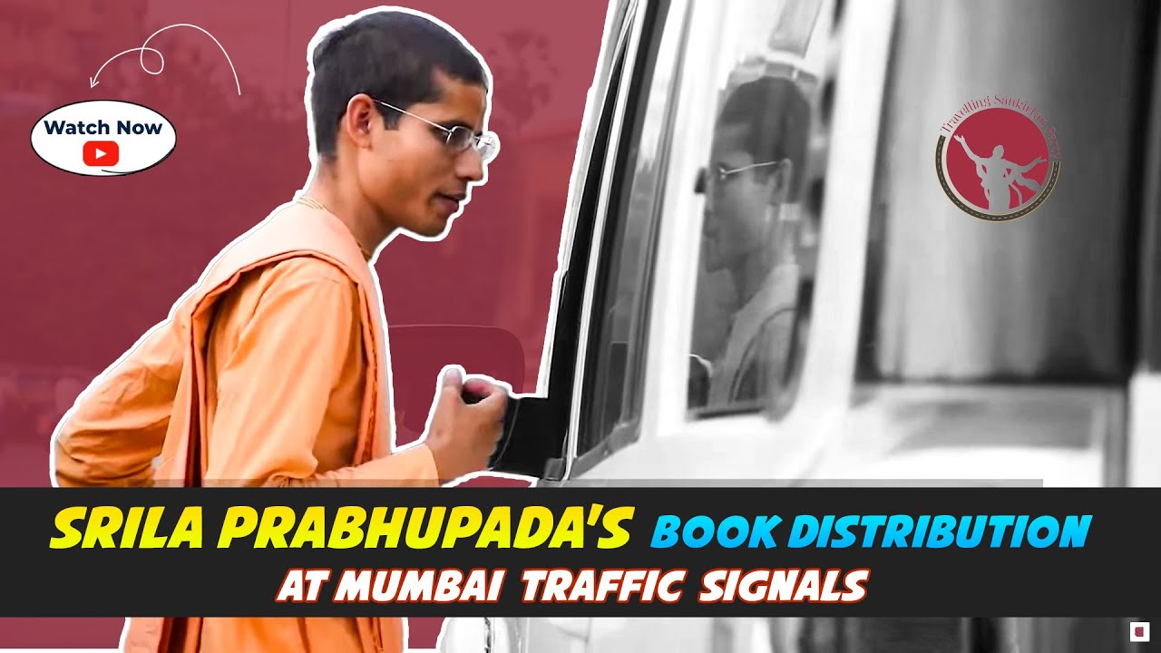 Srila Prabhupadas Book Distribution at Mumbai Traffic Signals  How to distribute Gita at signals