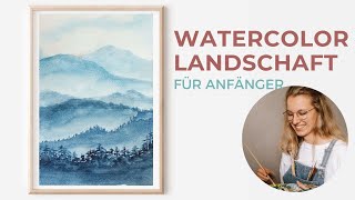 Aquarell Landschaft malen für Anfänger \/\/ Watercolor Landscape