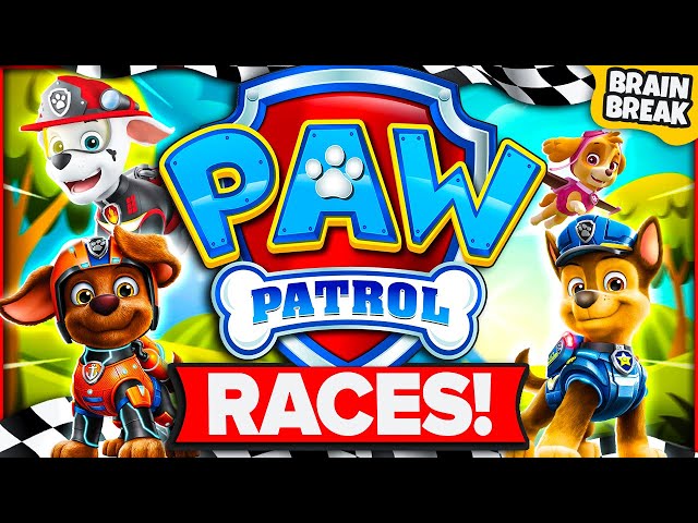 PAW Patrol Races! | Brain Break | PAW Patrol Games For Kids | Just Dance | GoNoodle class=