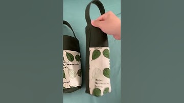 Túi vải đa năng đựng ly giữ nhiệt Xanh rêu Lá dẹt tiện lợi cho học sinh sinh viên, dân văn phòng