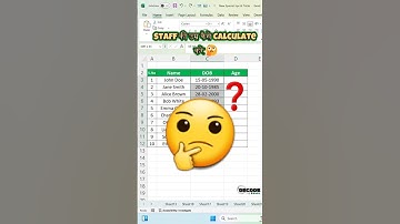 Amazing Excel Trick to Calculate Age in just one click 🤗|#excel #exceltips #shorts #ytshorts