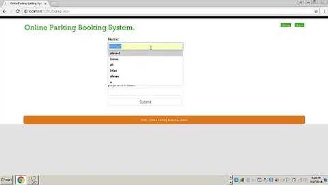 Online parking booking system demo