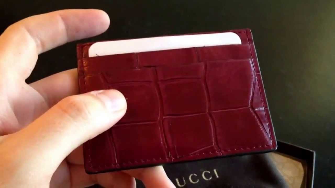 Gucci Alligator Card Case 