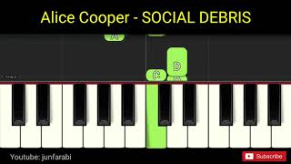 Alice Cooper - SOCIAL DEBRIS -  piano right hand only easy