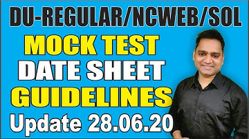 Mock Test and Guidelines - Open Book Exam (OBE) - DU-Regular/NCWEB/SOL - EduTrix