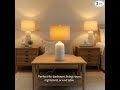 23" Modern Ceramic Table Lamps Set of 2 | White Boho Farmhouse Bedside & Living Room Decor