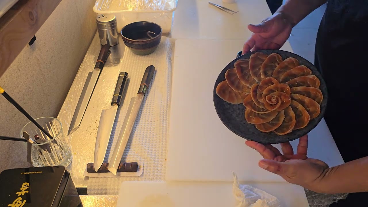 Usuzukuri de salmão e niguiri do Chef Katsuyuki 👊🇨🇱🇧🇷