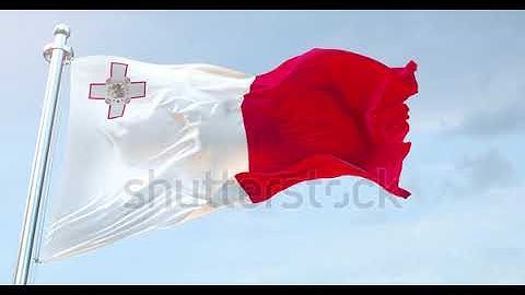 Malta Flag Waving loop 4K