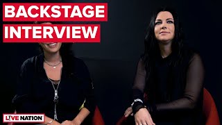 Evanescence & Within Temptation (Amy Lee & Sharon den Adel) - Backstage Interview chords