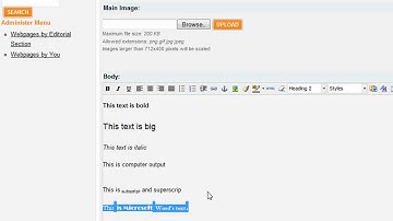 Copy and Paste into a webpage