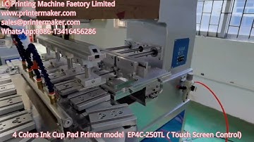 4 Colors Ink Cup Pad Printing Machine with Conveyor model  EP4C-250TL
