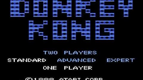 Donkey Kong (Atari 7800) - Title screen
