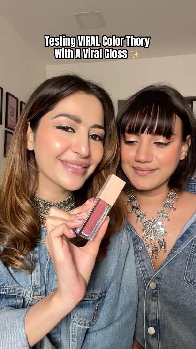 Viral color theory with a Viral lip gloss 🪄#colortheory #lipgloss  ​⁠@venessaashok